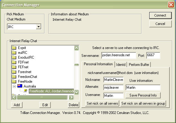 Trillian Connection Manager